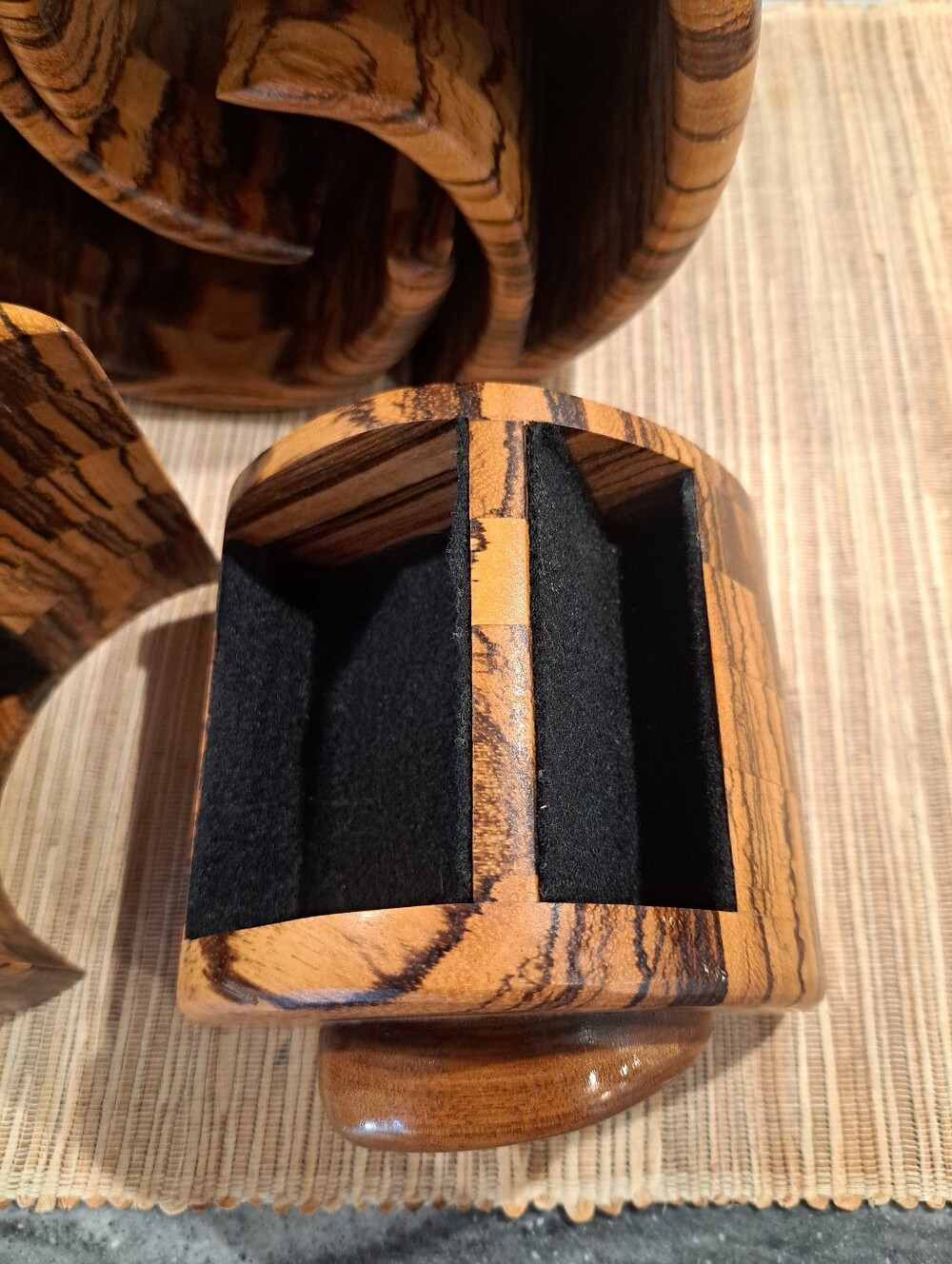 Handmade Bandsaw Wooden Jewelry Trinket Box - Picture 5 of 11